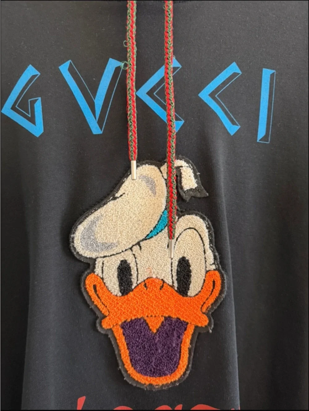 Gucci Black Donald Duck Graphic Hoodie